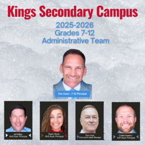 Secondary Campus Administration - 7-12 Principal Eric Dunn, KHS Asst. Principals Jeff Miller, Taylor Rose and Tom York and KJH Asst. Principal Caleb Keeton